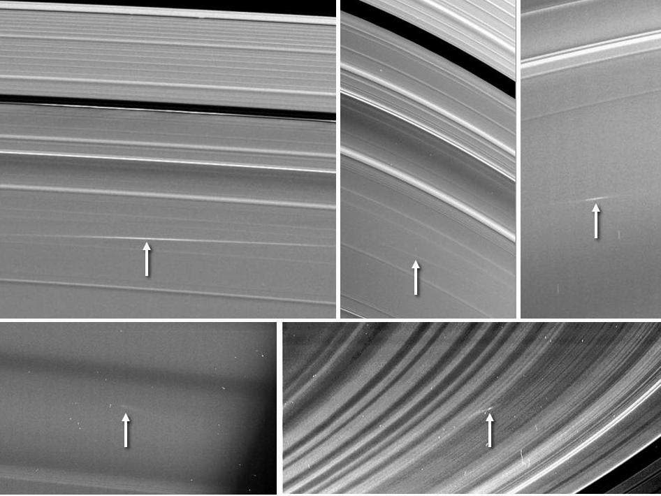 Meteoriteneinschläge in Saturnring
