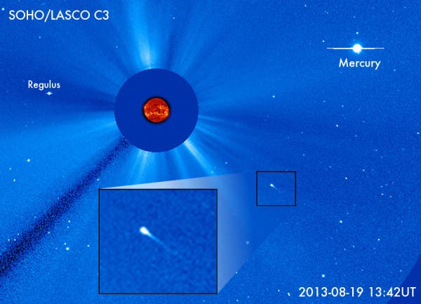 Ein sterbender Komet in Sonnennähe (SoHo-Aufnahme)