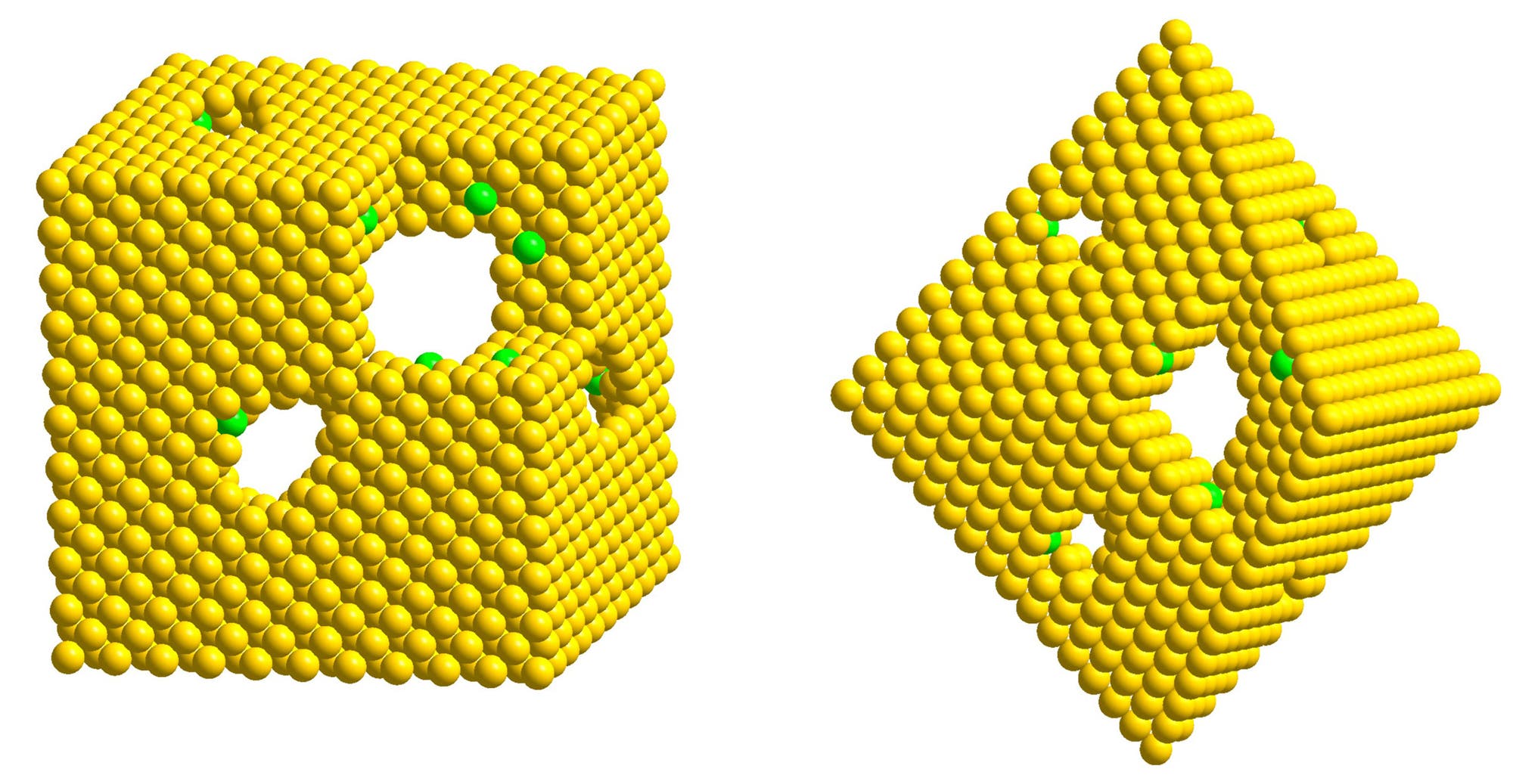 Modell der hohlen Platin-Nanostrukturen