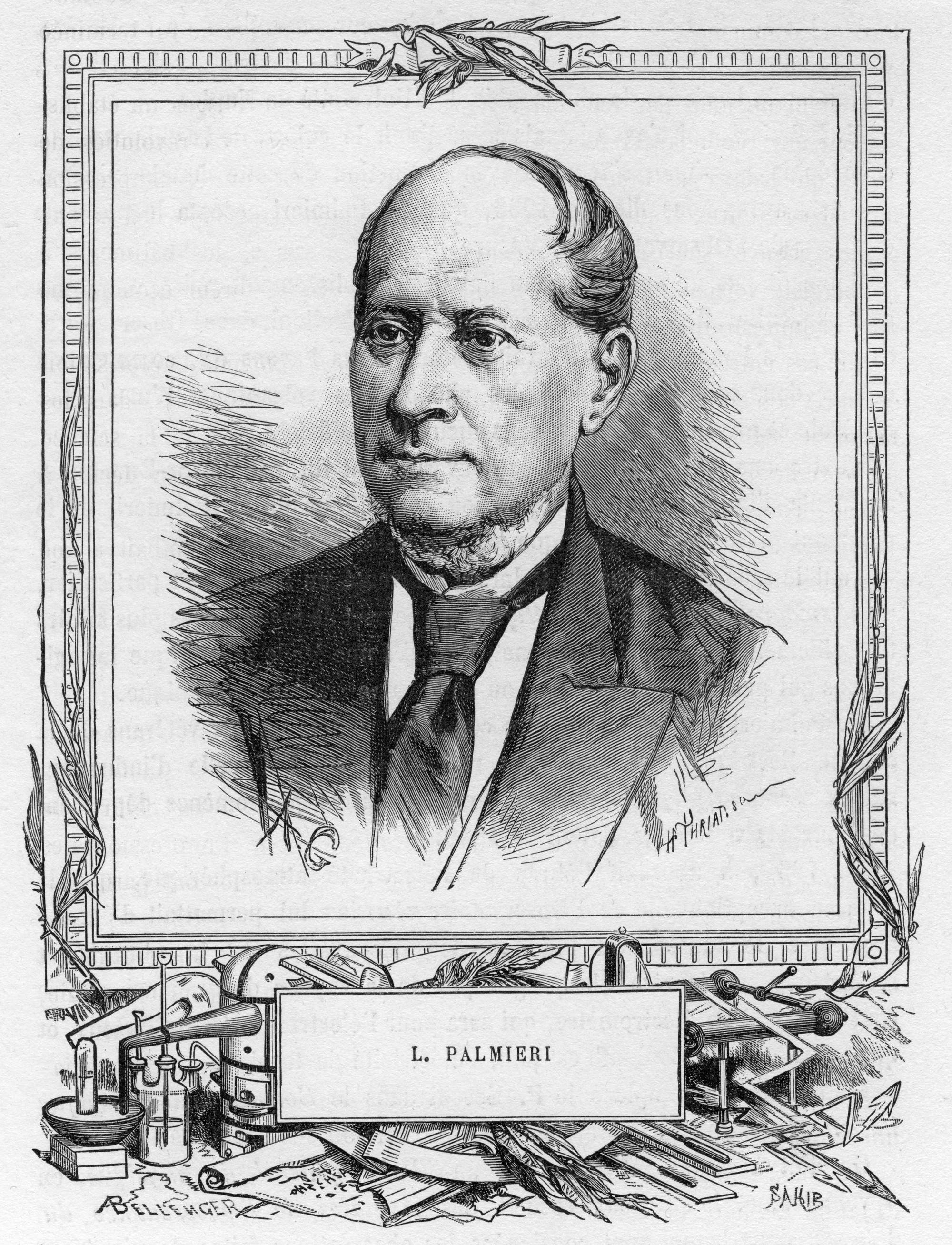 Der Vulkanologe Luigi Palmieri (1807–1896) in einem Porträt.