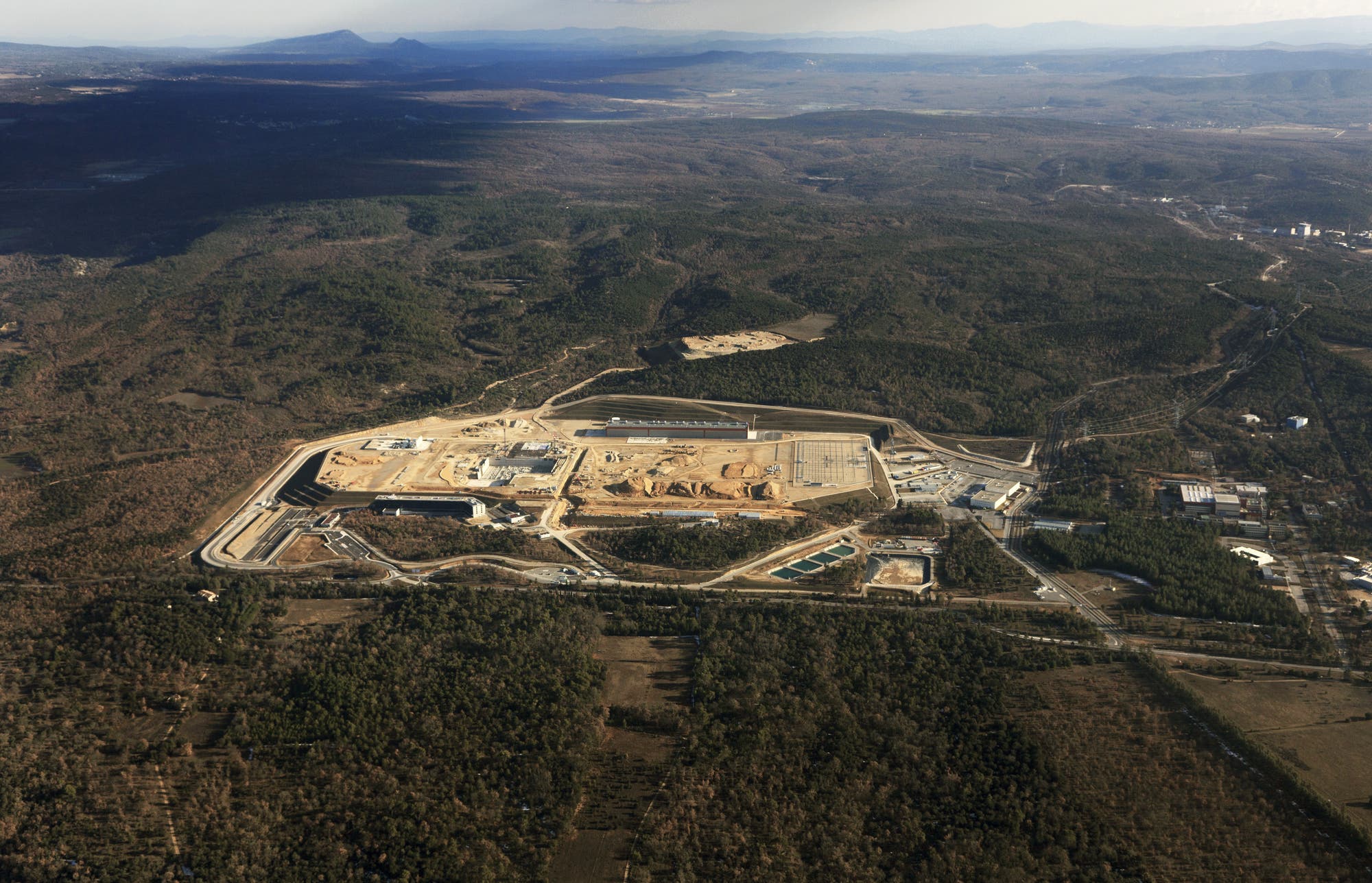 Luftaufnahme der ITER-Baustelle
