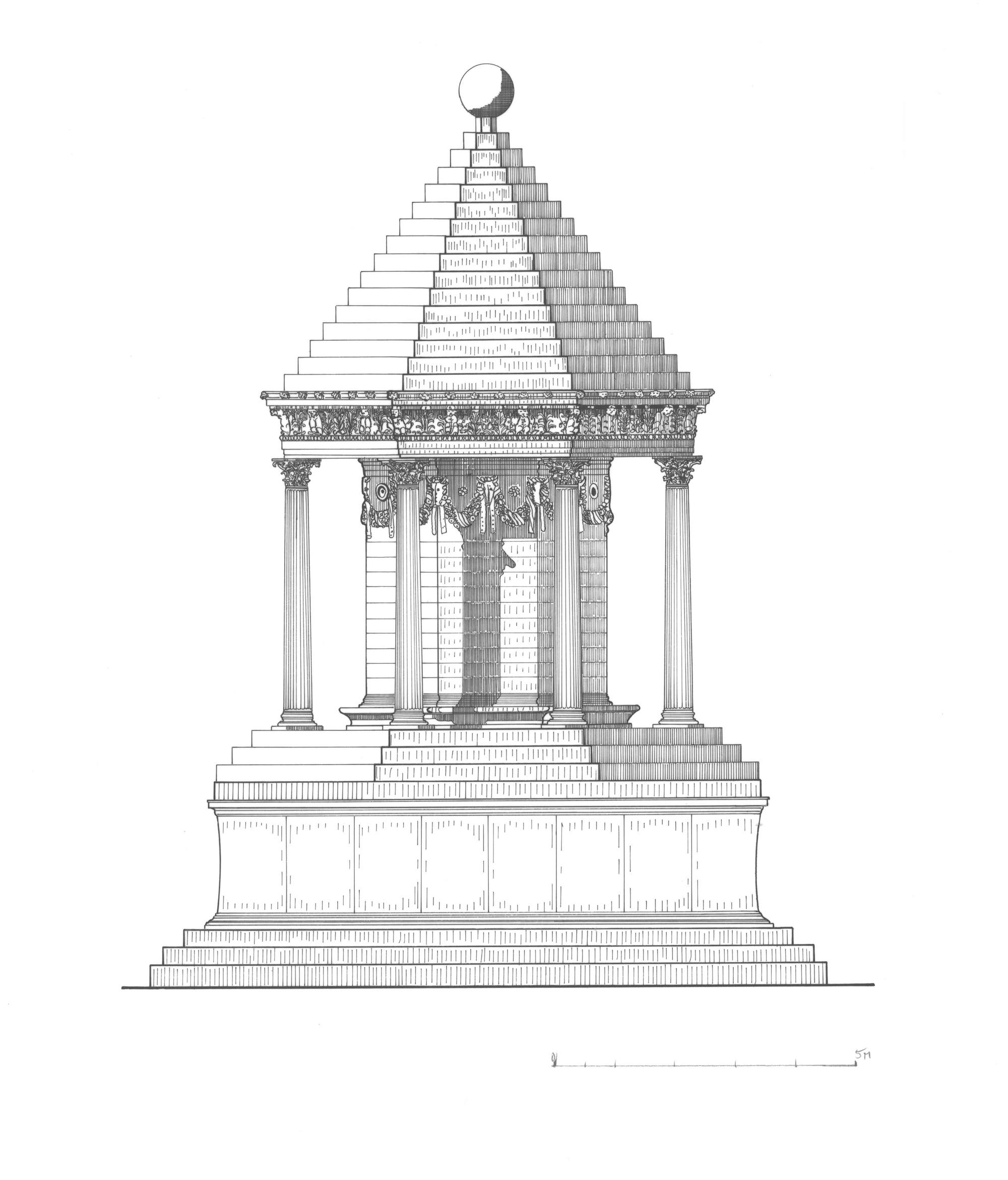 Rekonstruktion des Oktogons von Ephesos