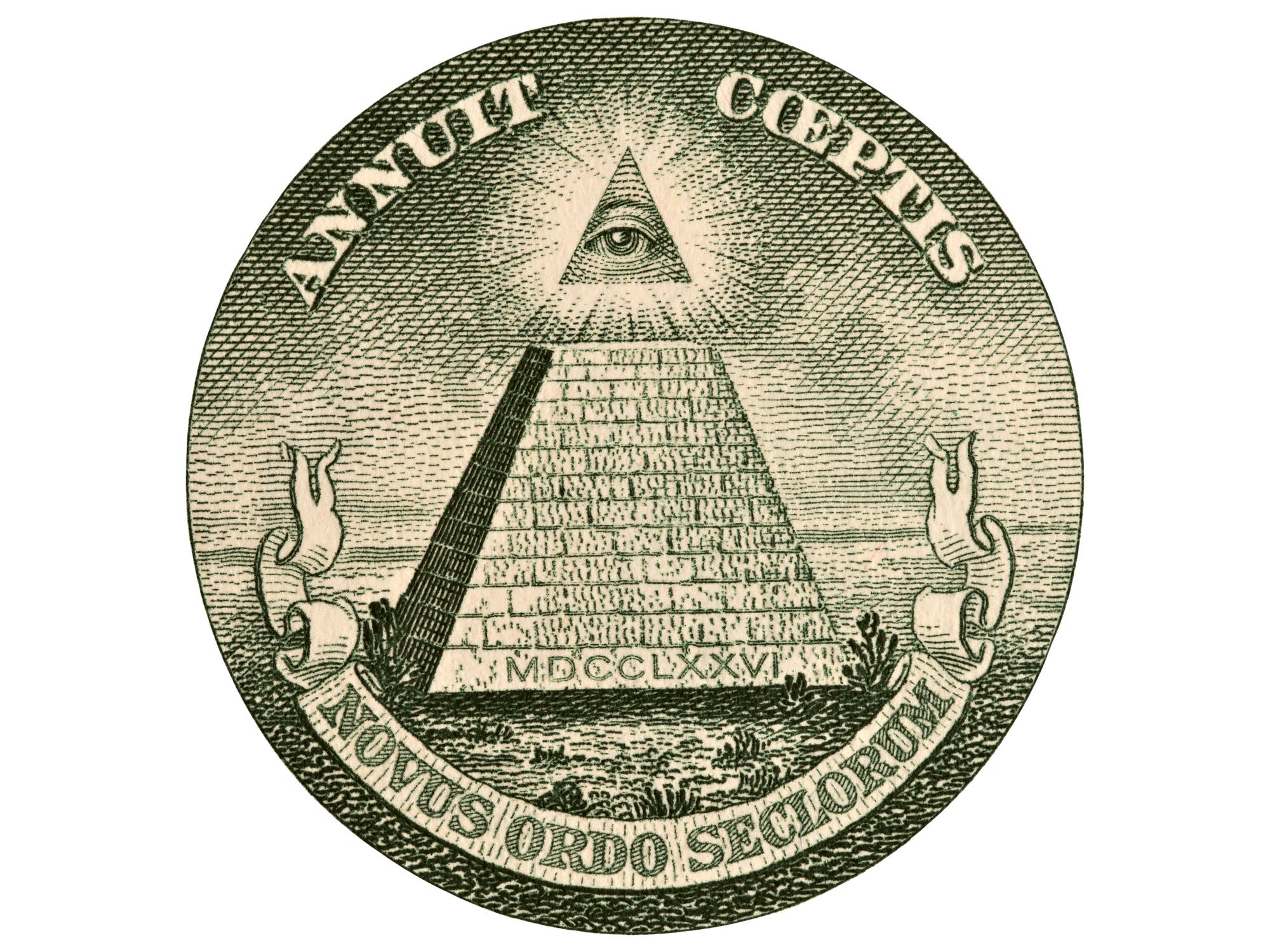 Dollarnote mit vermeintlichem "Illuminati"-Siegel 