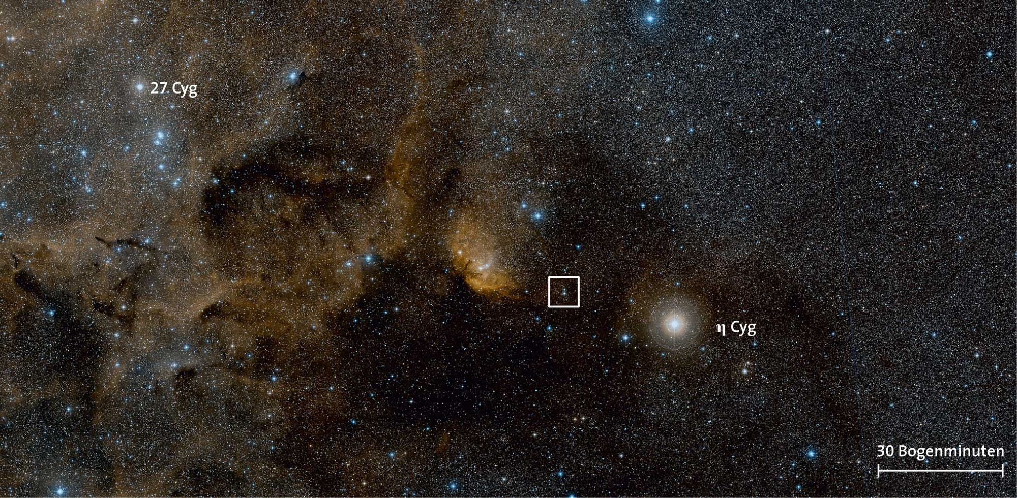 Cygnus X-1 im Sternbild Schwan