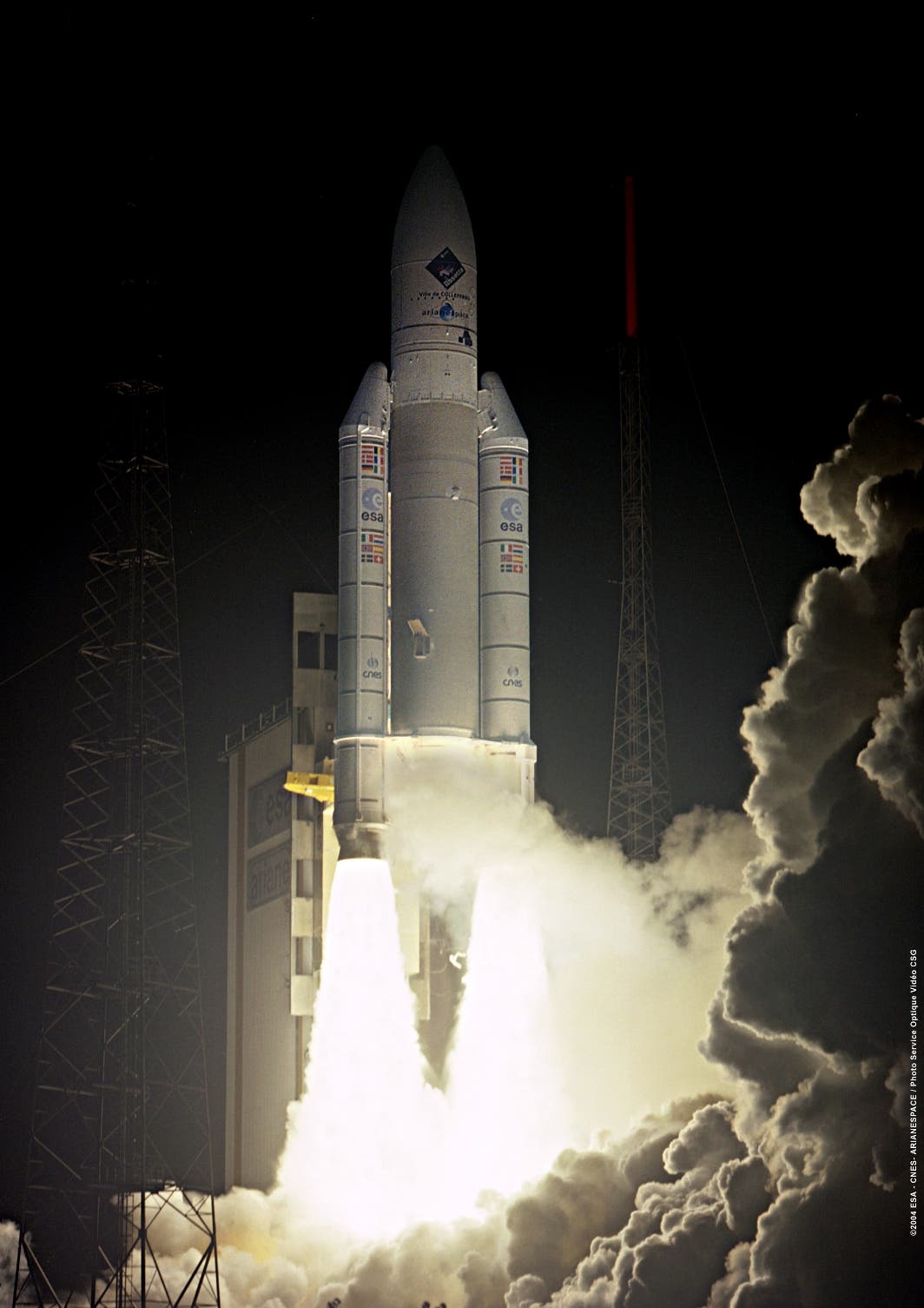Eine Ariane 5 hebt ab
