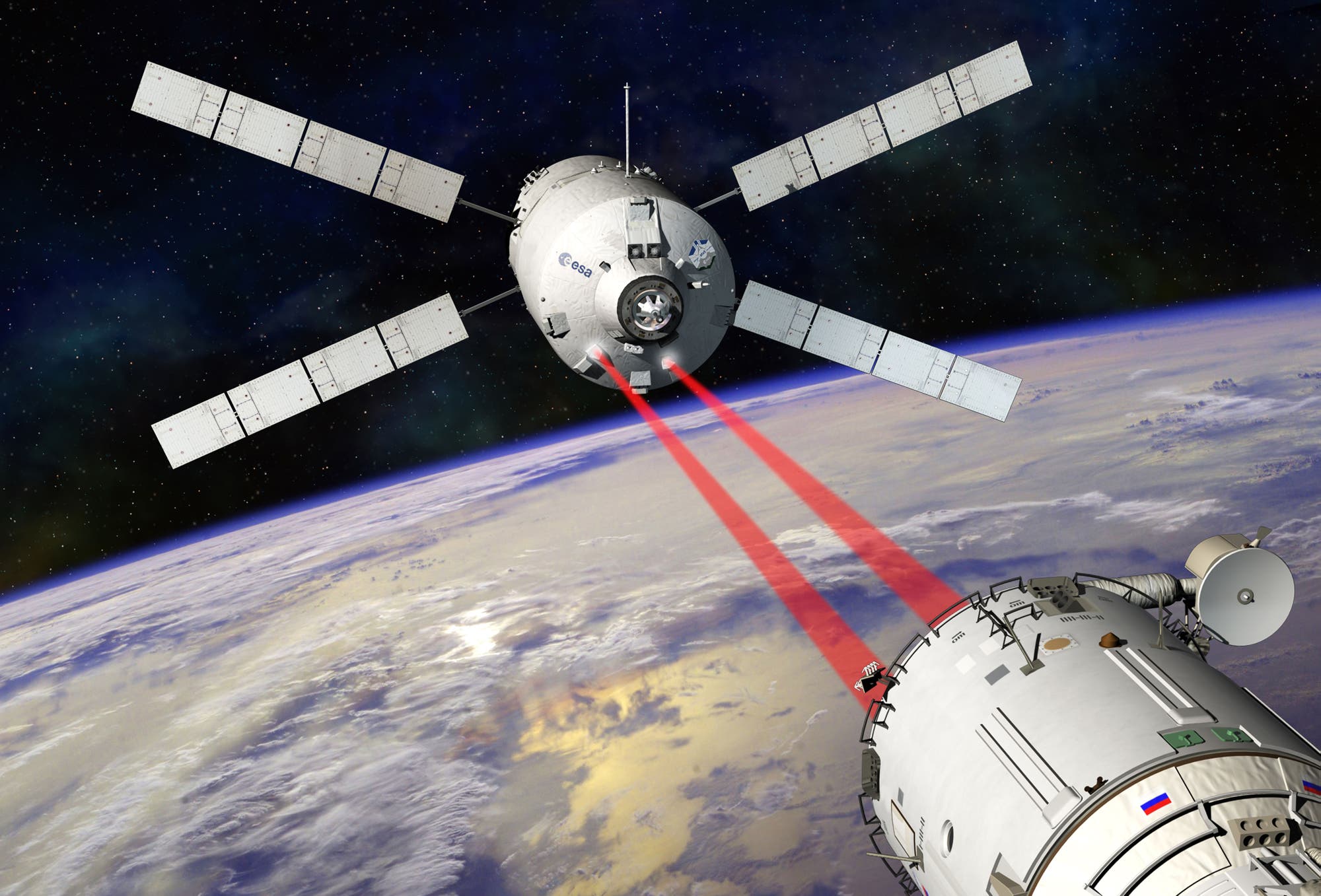 "Johannes Kepler" nähert sich der Internationalen Raumstation ISS