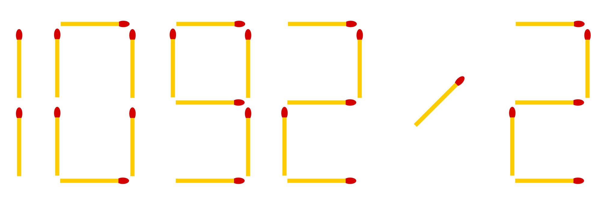 Gleichung aus Streichhölzern