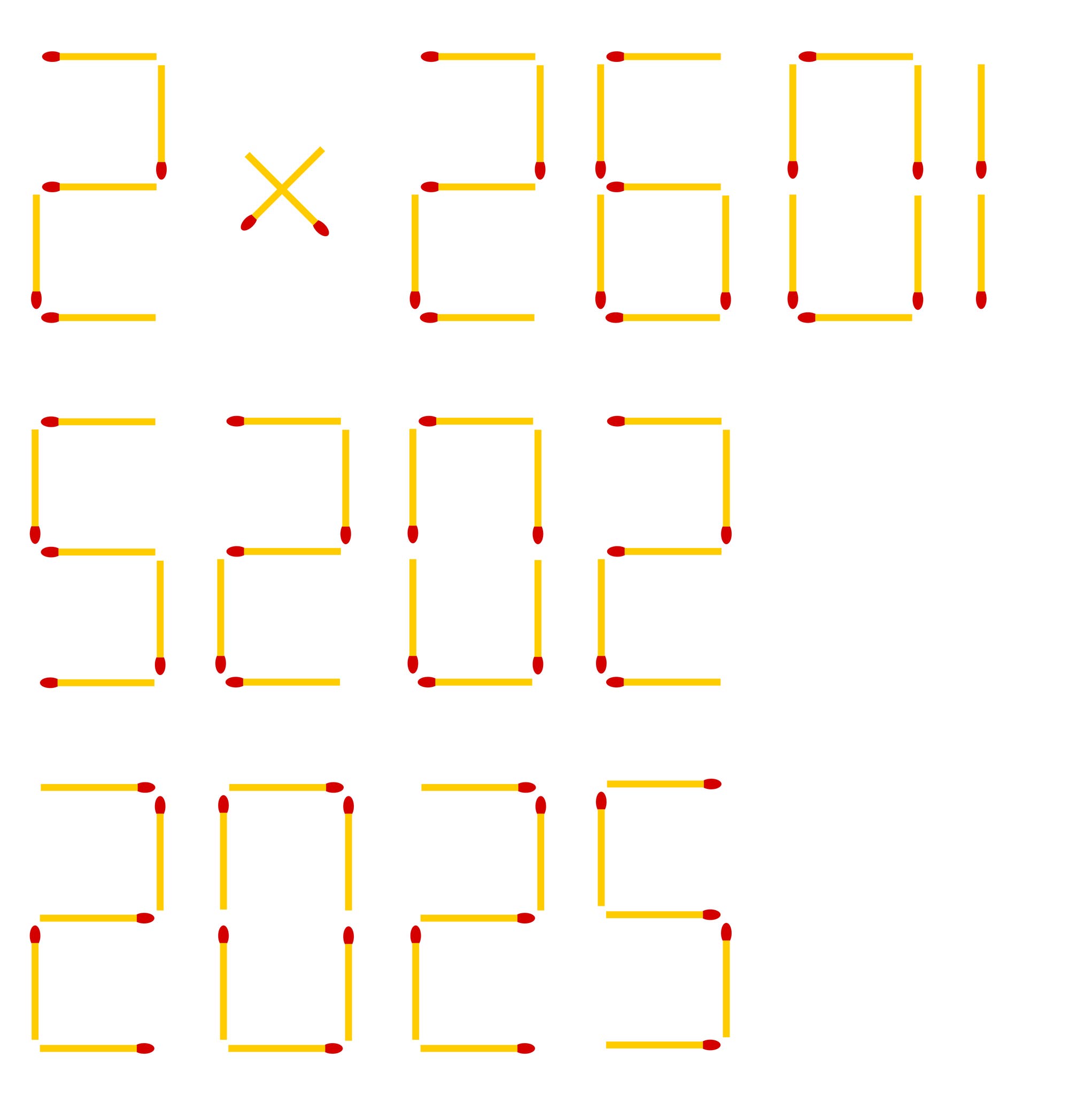 Gleichung aus Streichhölzern