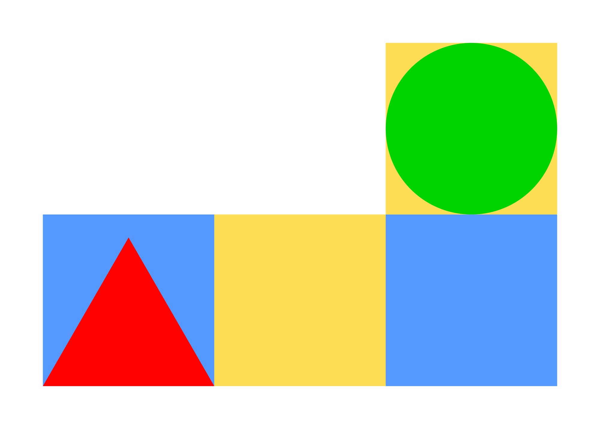 Quadrate, Kreis und ein Dreieck