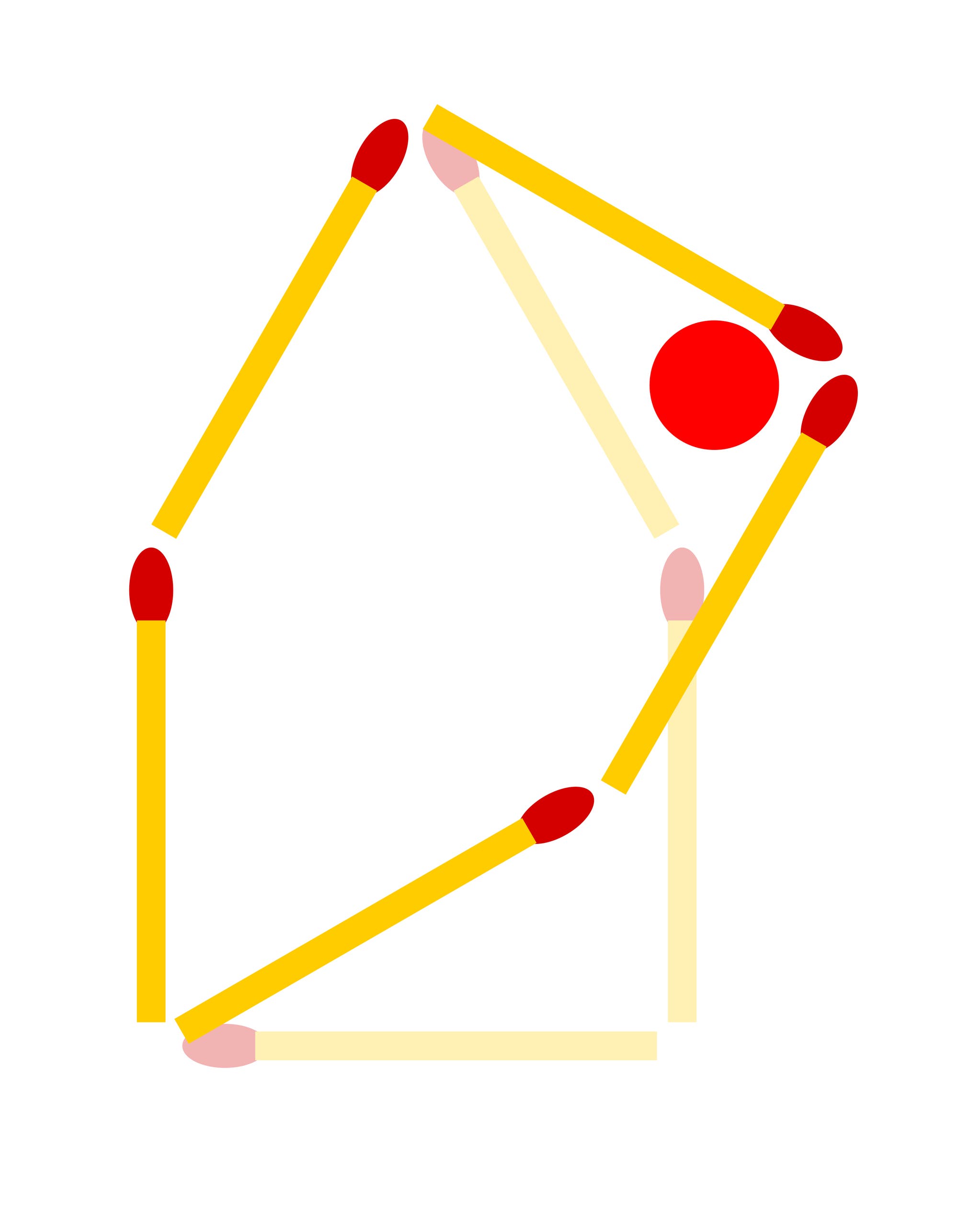Streichhölzer, zu einem Haus zusammengelegt
