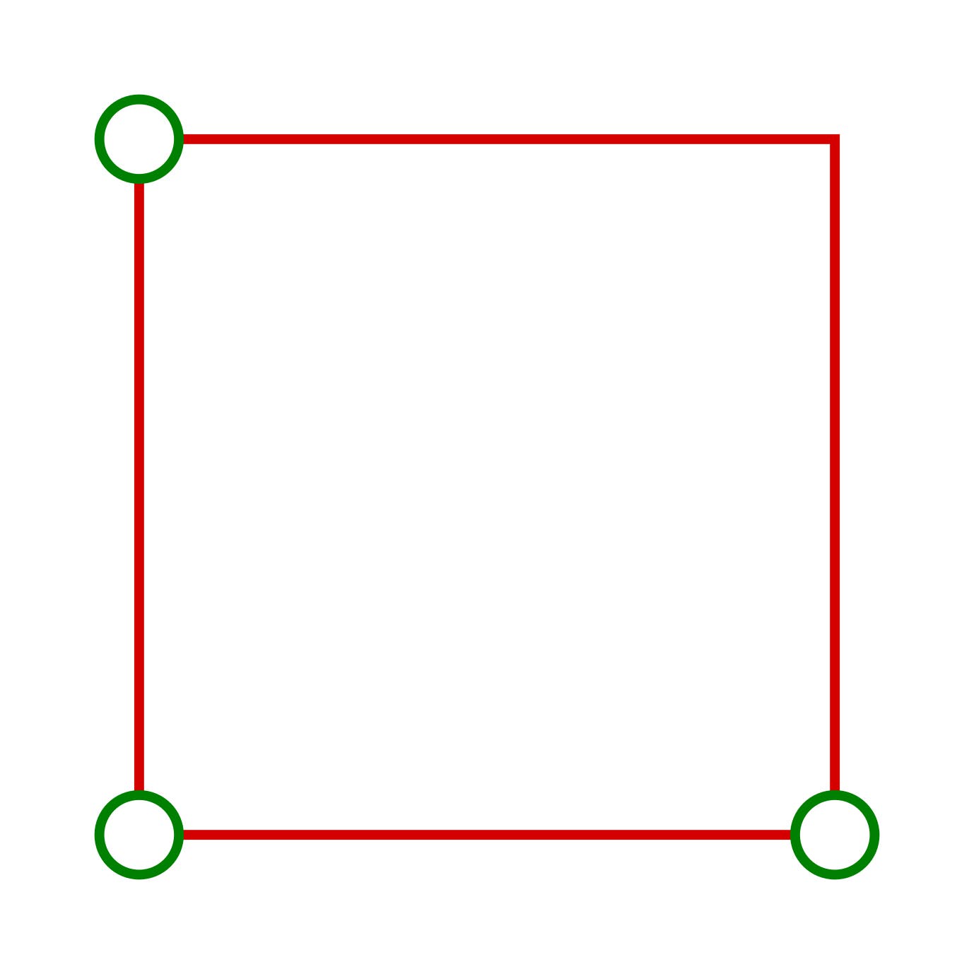 Kreise auf einem Quadrat