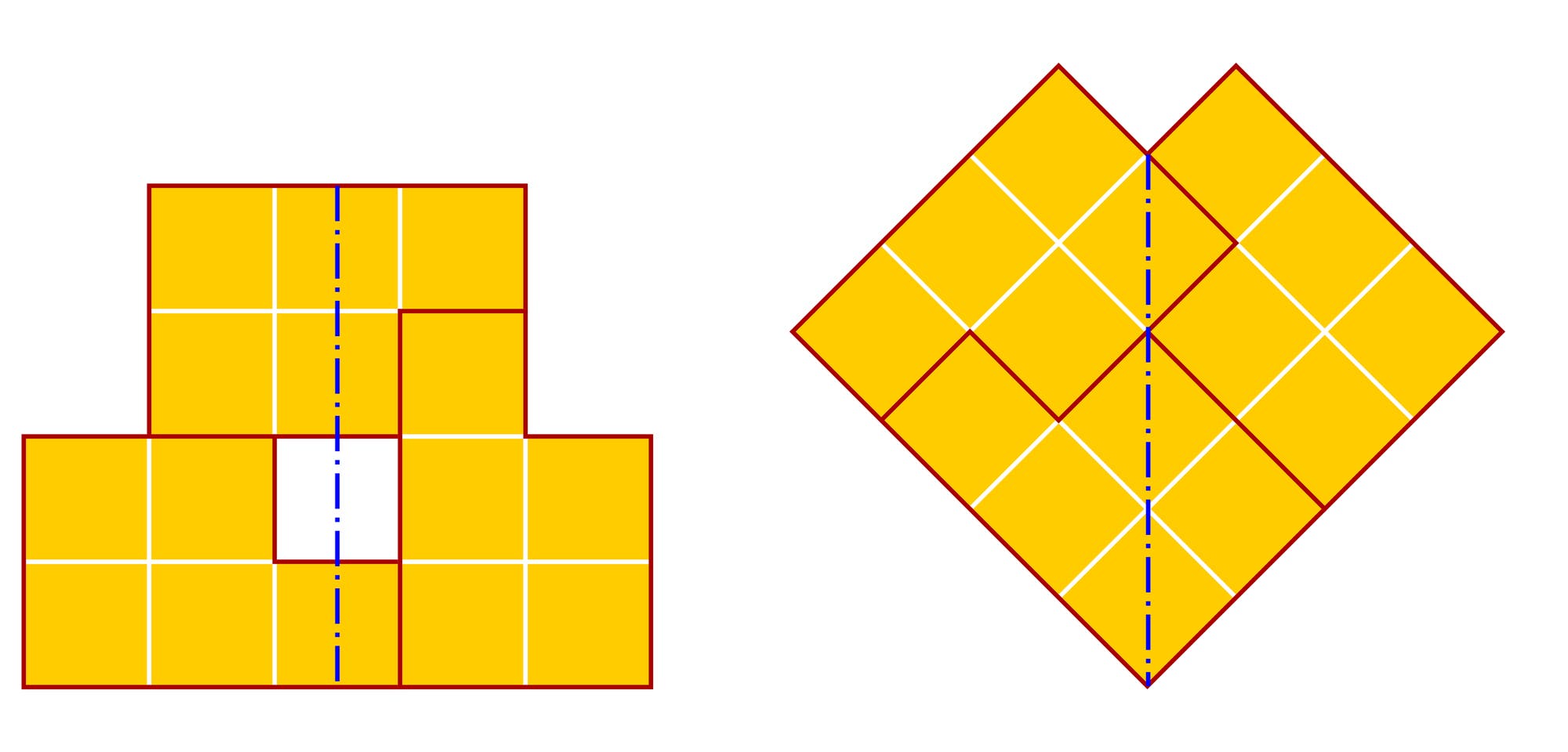 Pentominos, zusammengesetzt