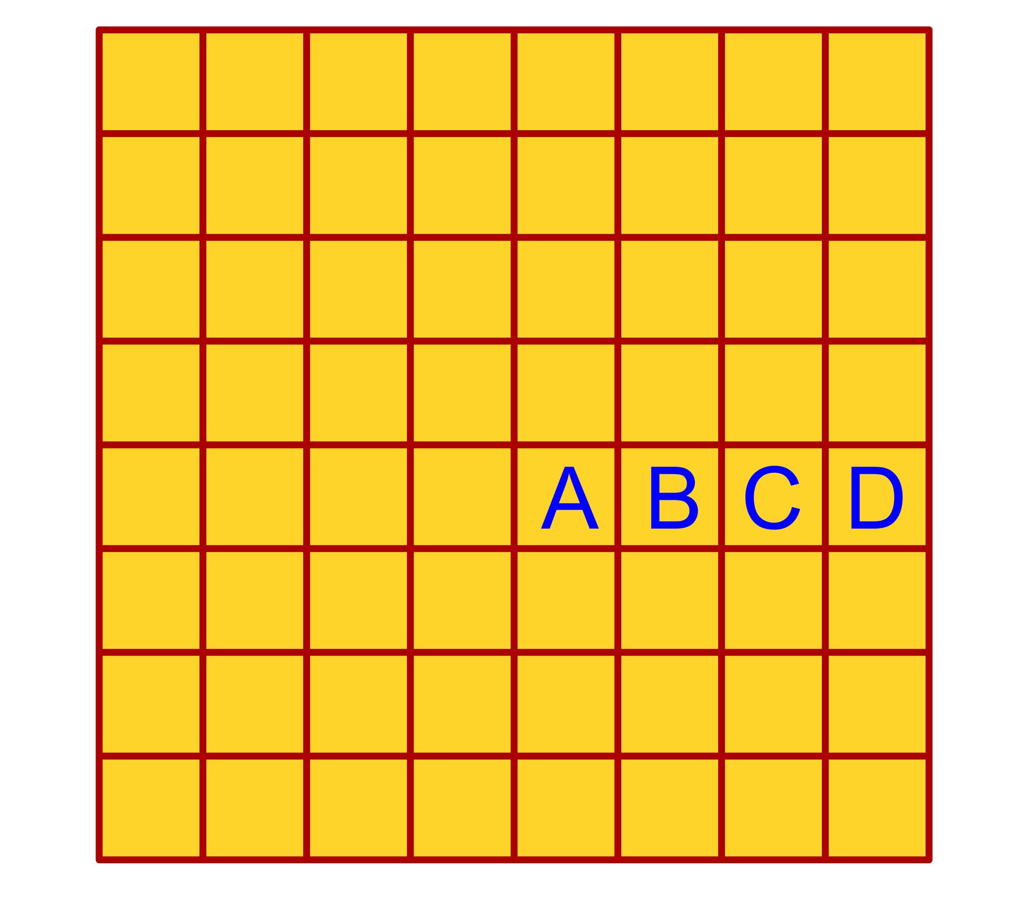 Raster mit Buchstaben