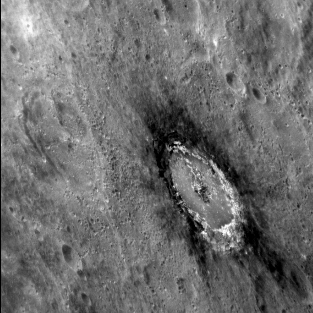 Der Krater Basho auf Merkur