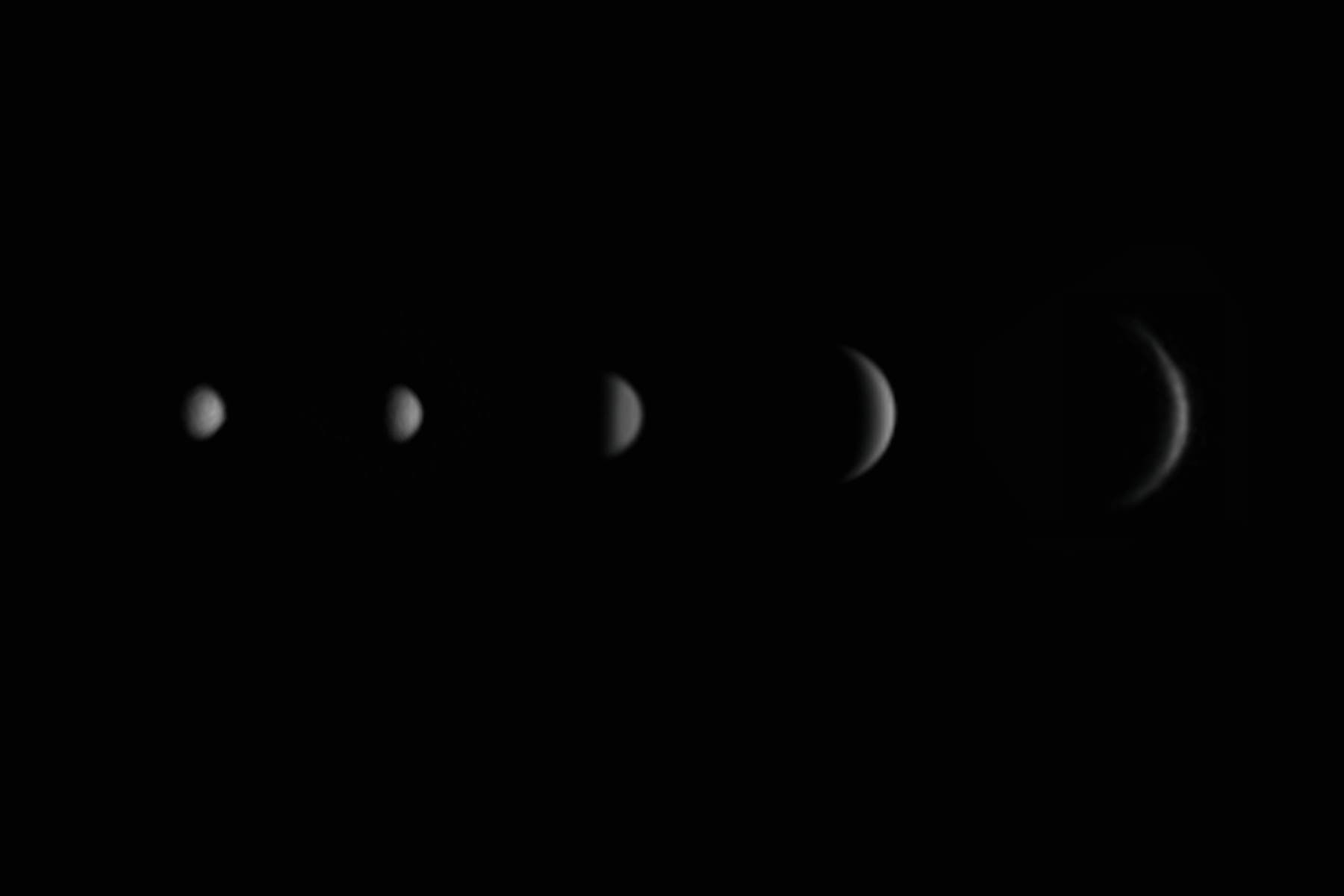 Phasen der Venus (Sequenz über fünf Monate)