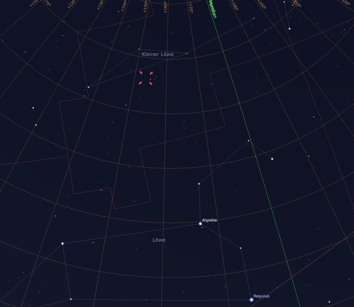 Komet Lovejoy im Sternbild Kleiner Löwe