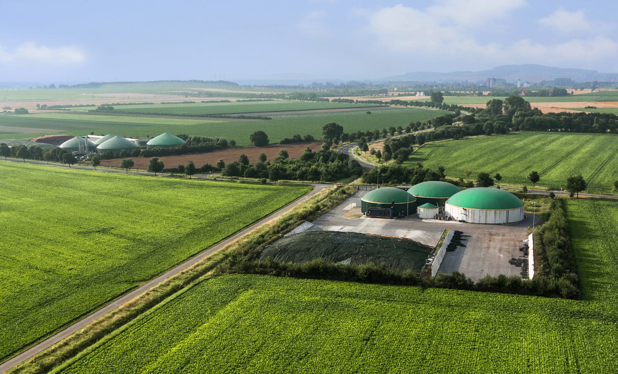 Biogasanlage aus der Luft