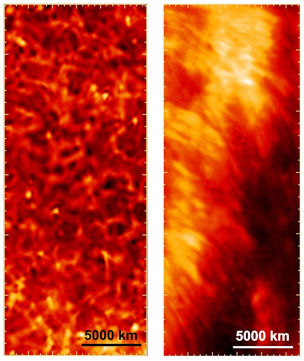 Aufnahmen der Chromosphäre bei einer Wellenlänge von 279,6 Nanometern