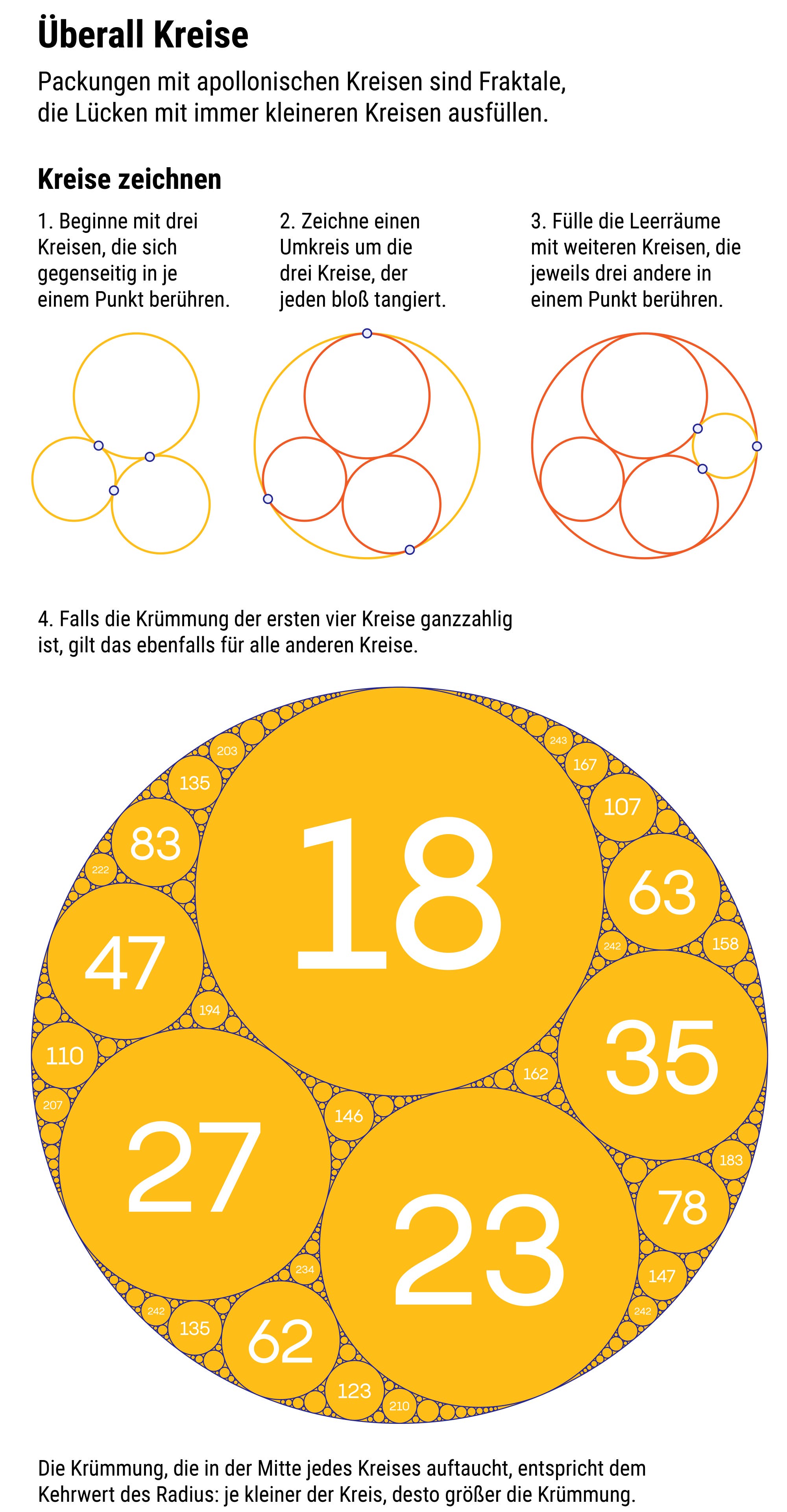 Infografik zu apollonischen Kreisen