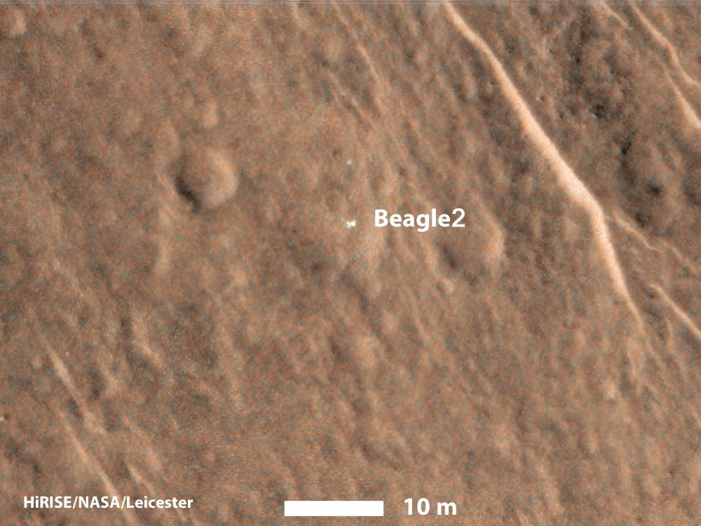 Beagle-2 auf dem Mars, Aufnahme von MRO