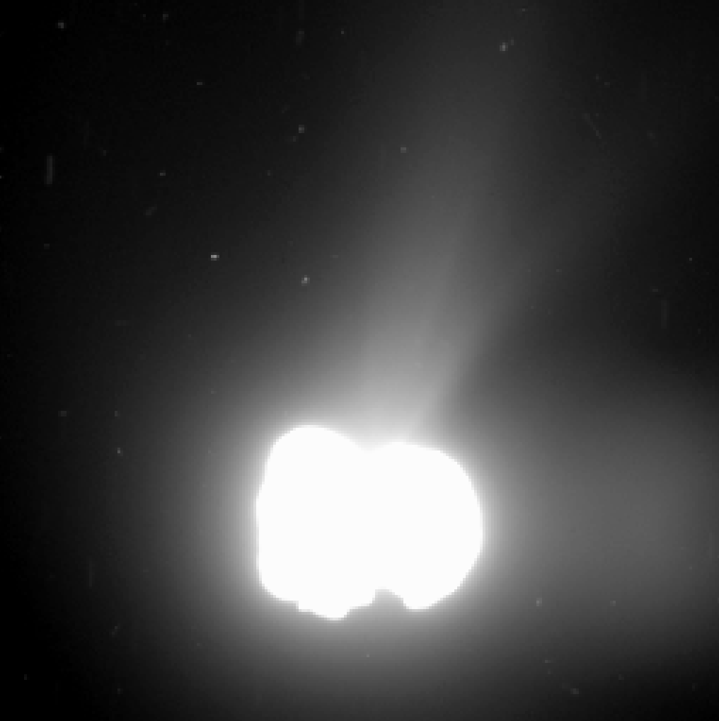 Gasjets des Kometen 67P/Tschurjumow-Gerasimenko am 2. August 2014