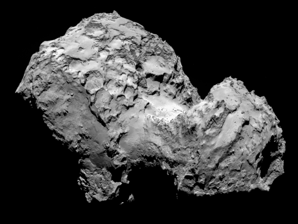 Tschurjumow-Gerasimenko von Rosetta aus gesehen