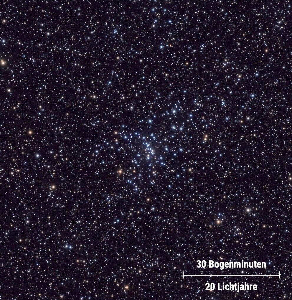 Detailbild des offenen Sternhaufens Messier 48