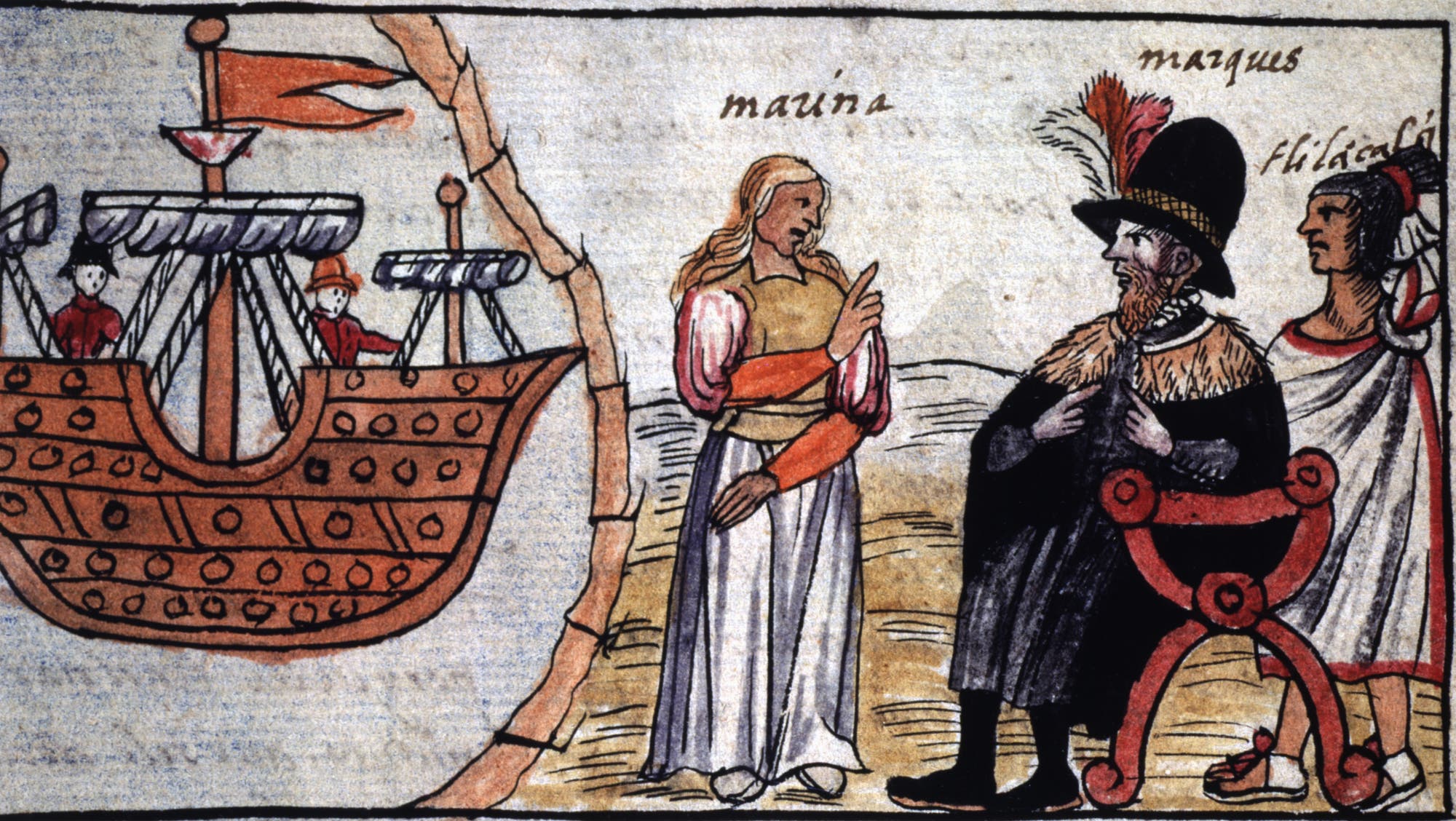 Doña Marina im »Codex Durán«