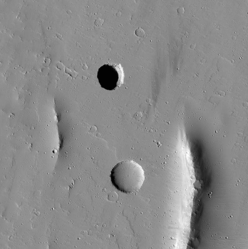 Einsturzkrater auf dem Mars