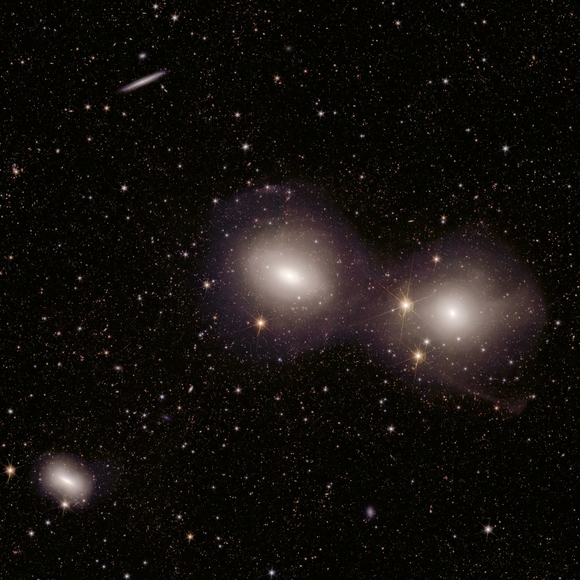 Ein Galaxienpaar in Wechselwirkung (Dorado-Gruppe)