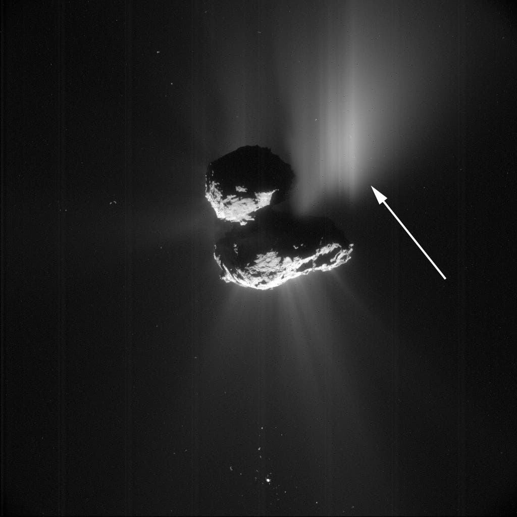 Komet 67P am 10. Juli 2015 (Aufnahme der Navigationskamera)