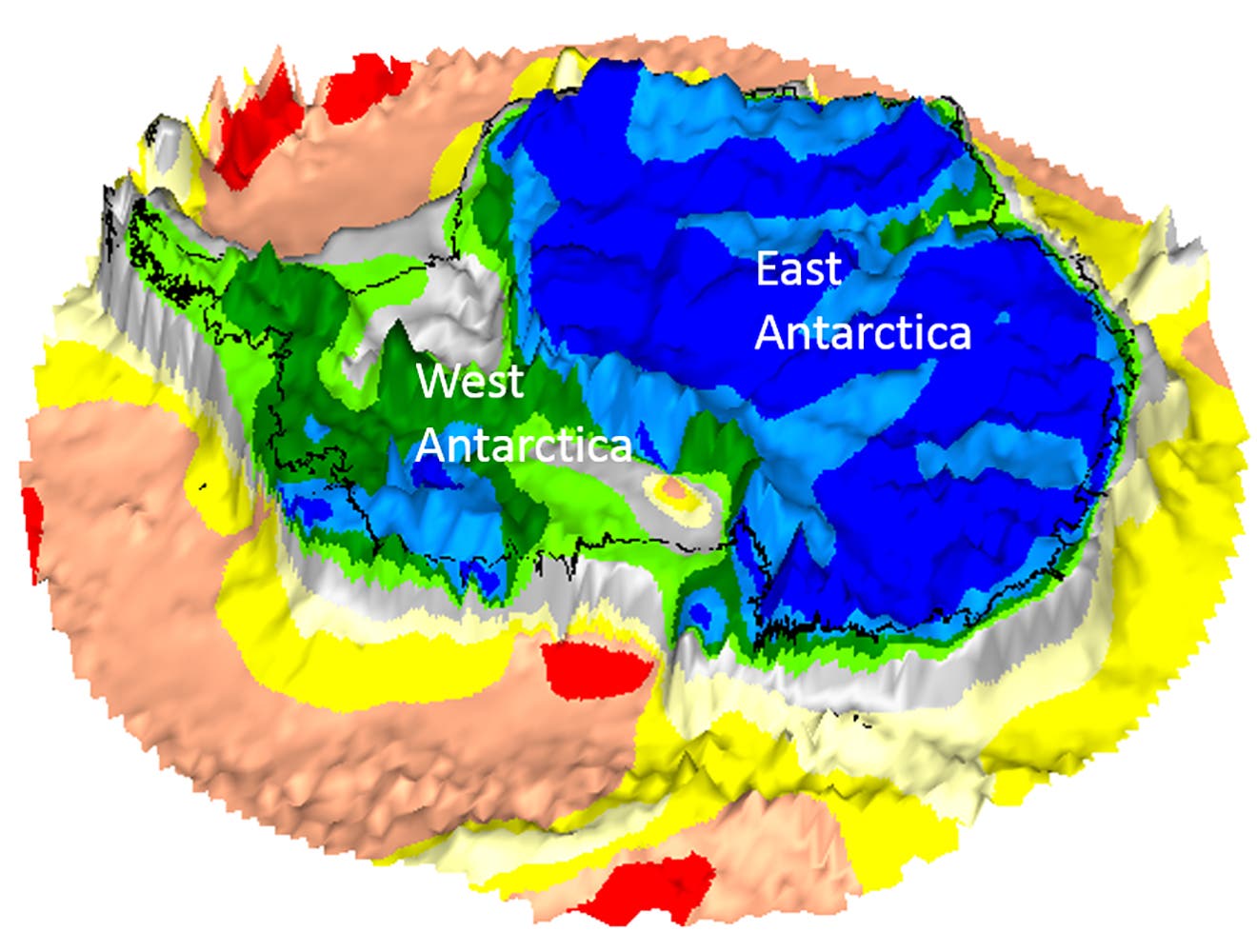 GOCE-Karte der Antarktis