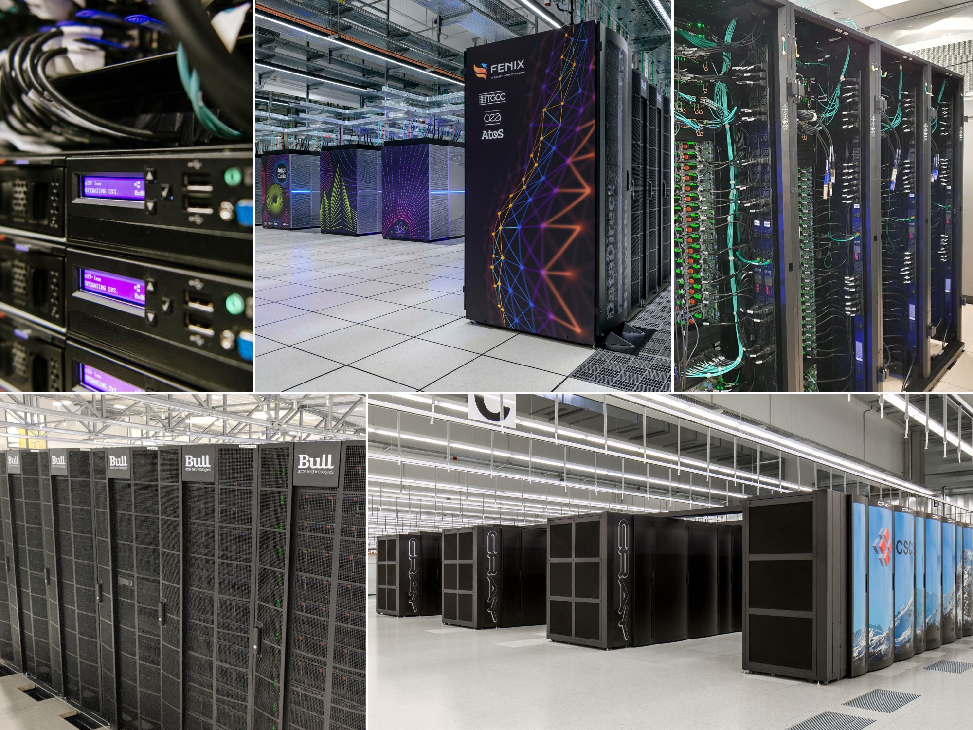 Fünf Fotos von internationalen Supercomputern