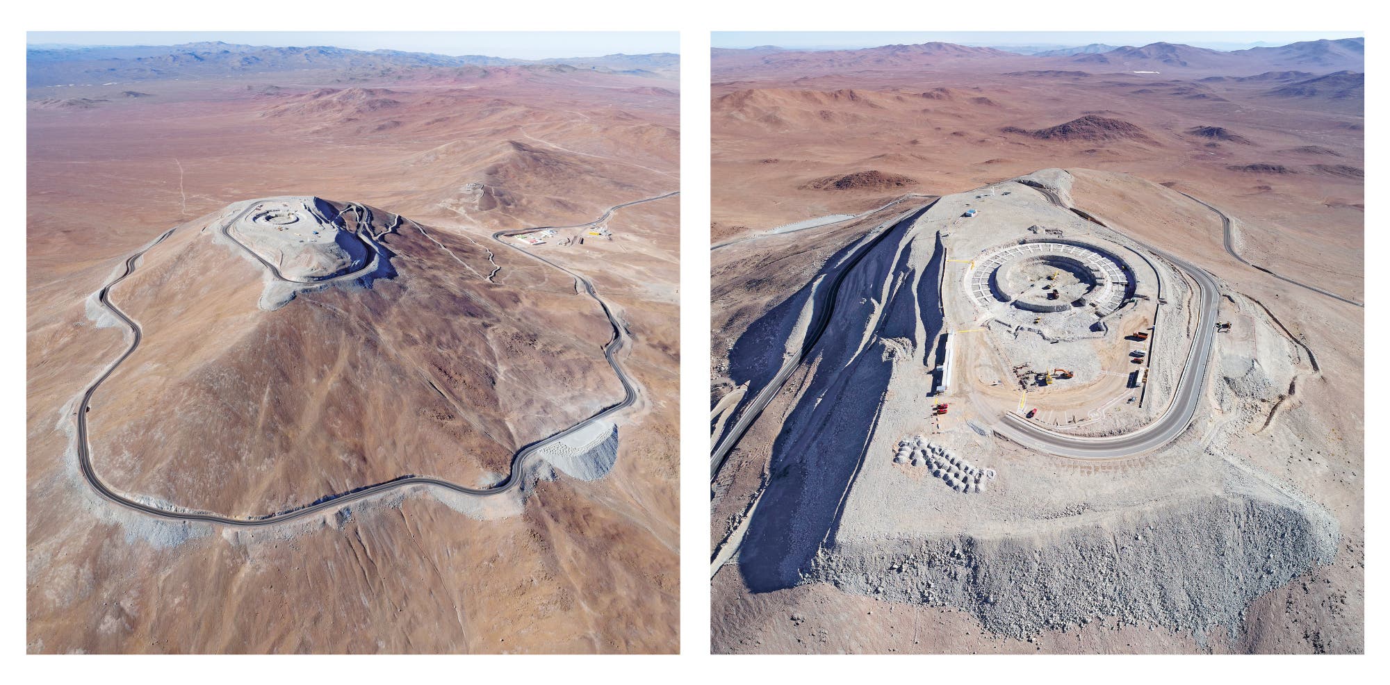 Baustelle des ELT auf dem Gipfel des Berges Cerro Armazones 