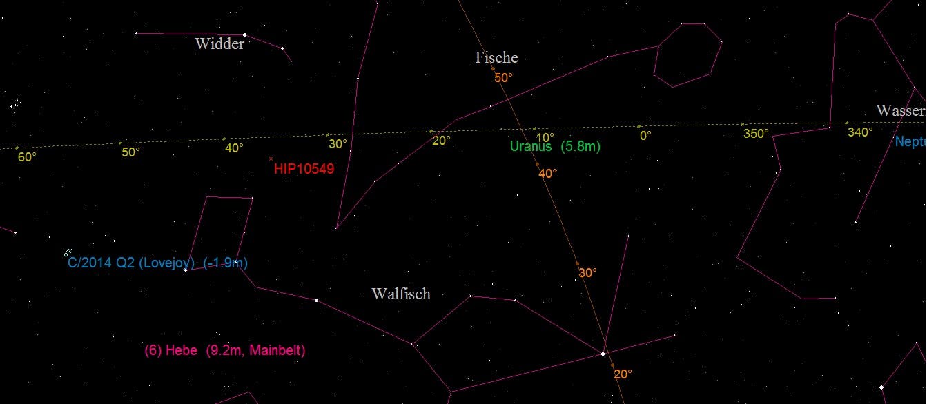 Aufsuchkarte für den Stern HIP 10549
