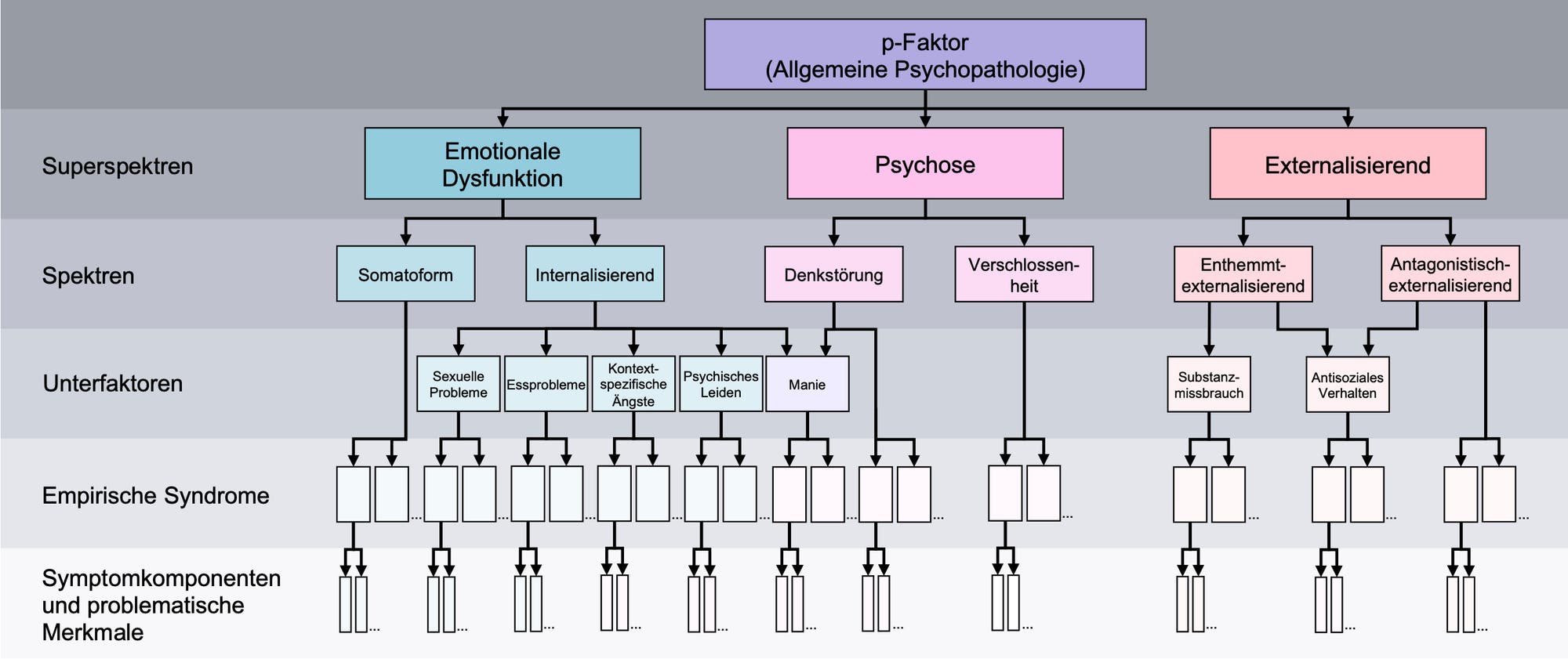 Hierarchisches Modell psychischer Störungen nach HiTOP