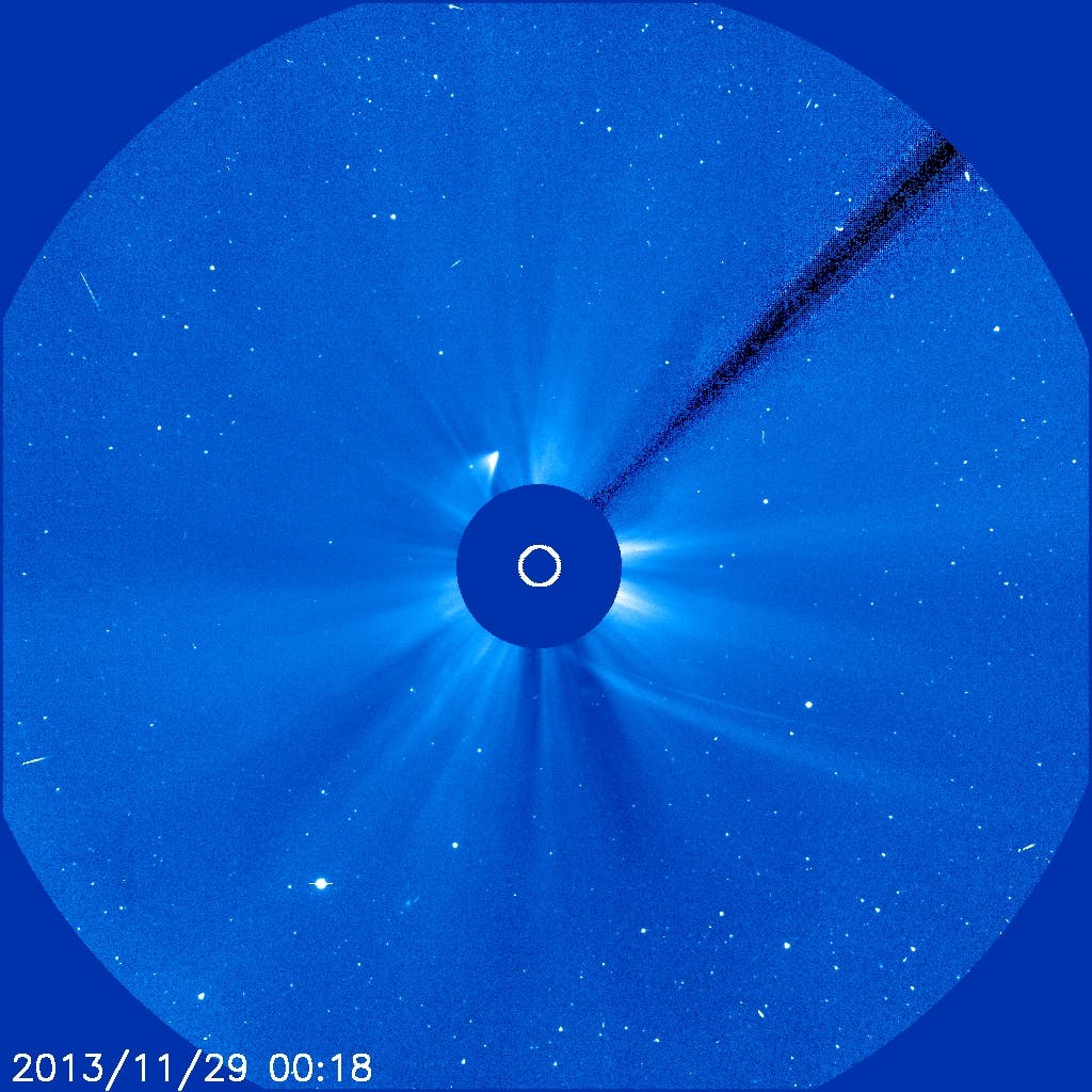 Komet ISON am 29. November 2013 um 01:18 Uhr MEZ