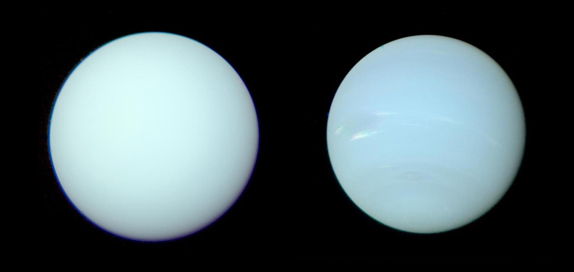 Neptun und Uranus sind nach neuen Erkenntnissen ähnlich gefärbt.