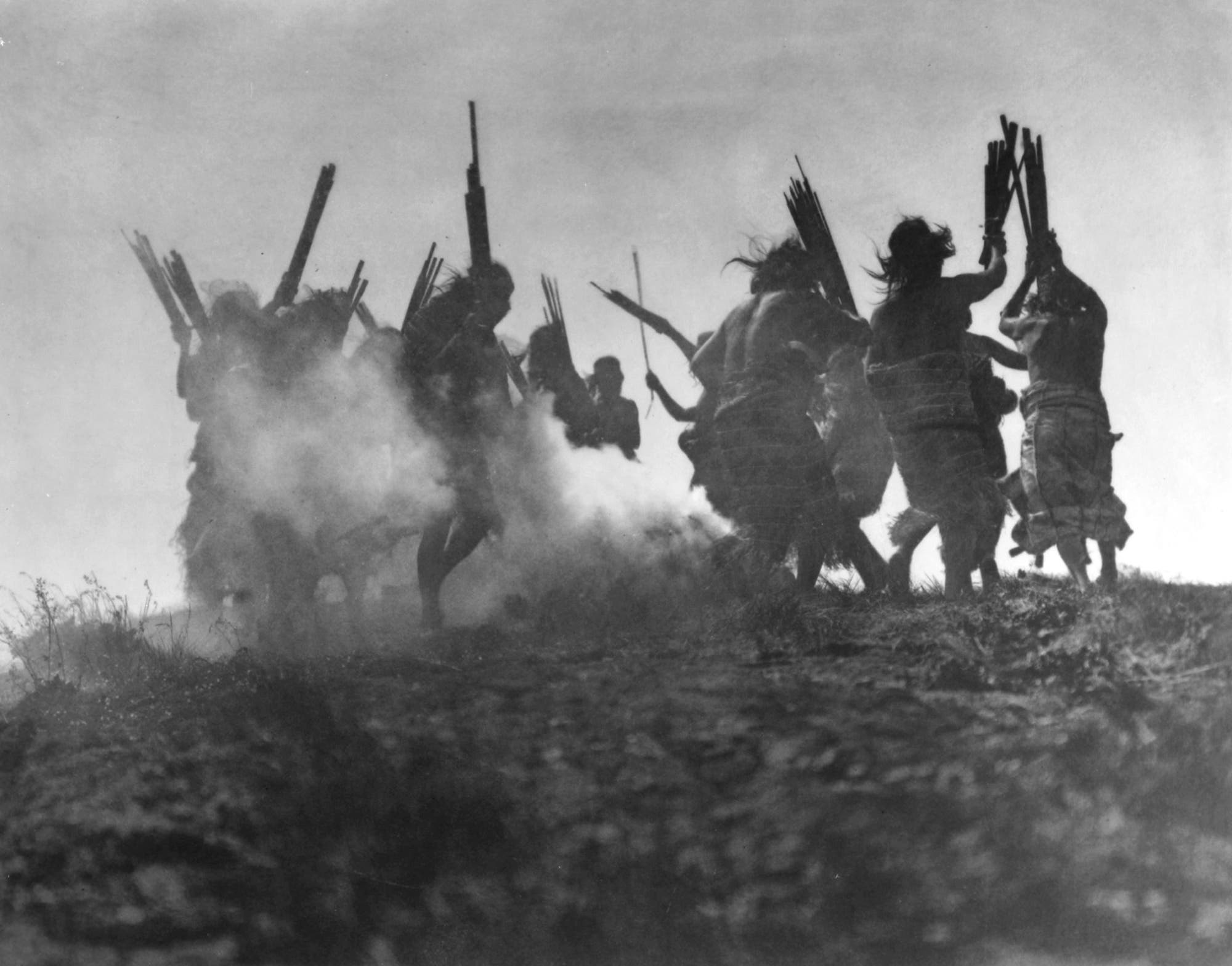 Nordamerikanische Ureinwohner beim Tanz, Fotografie von 1914