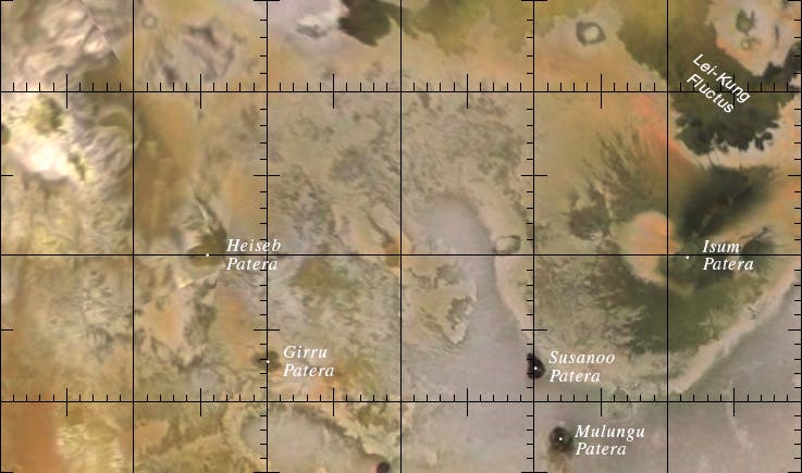 Der Eruptionsort vom 30. August 2013 auf Io