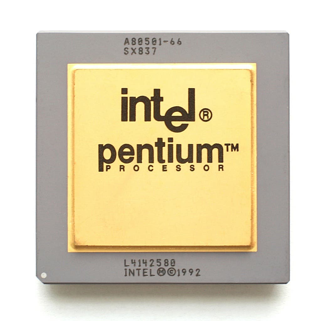 Bild des fehlerhaften Pentium-Prozessors