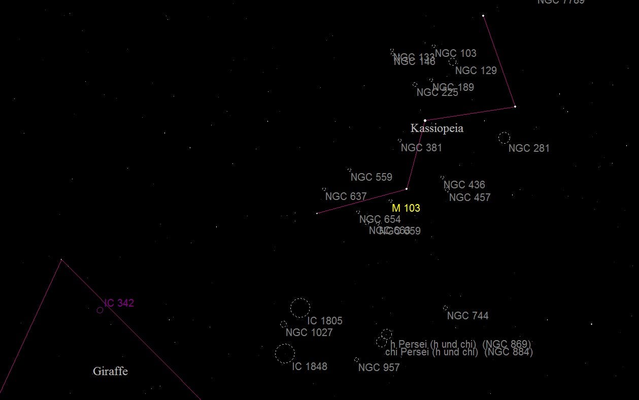 Das Sternbild Kassiopeia
