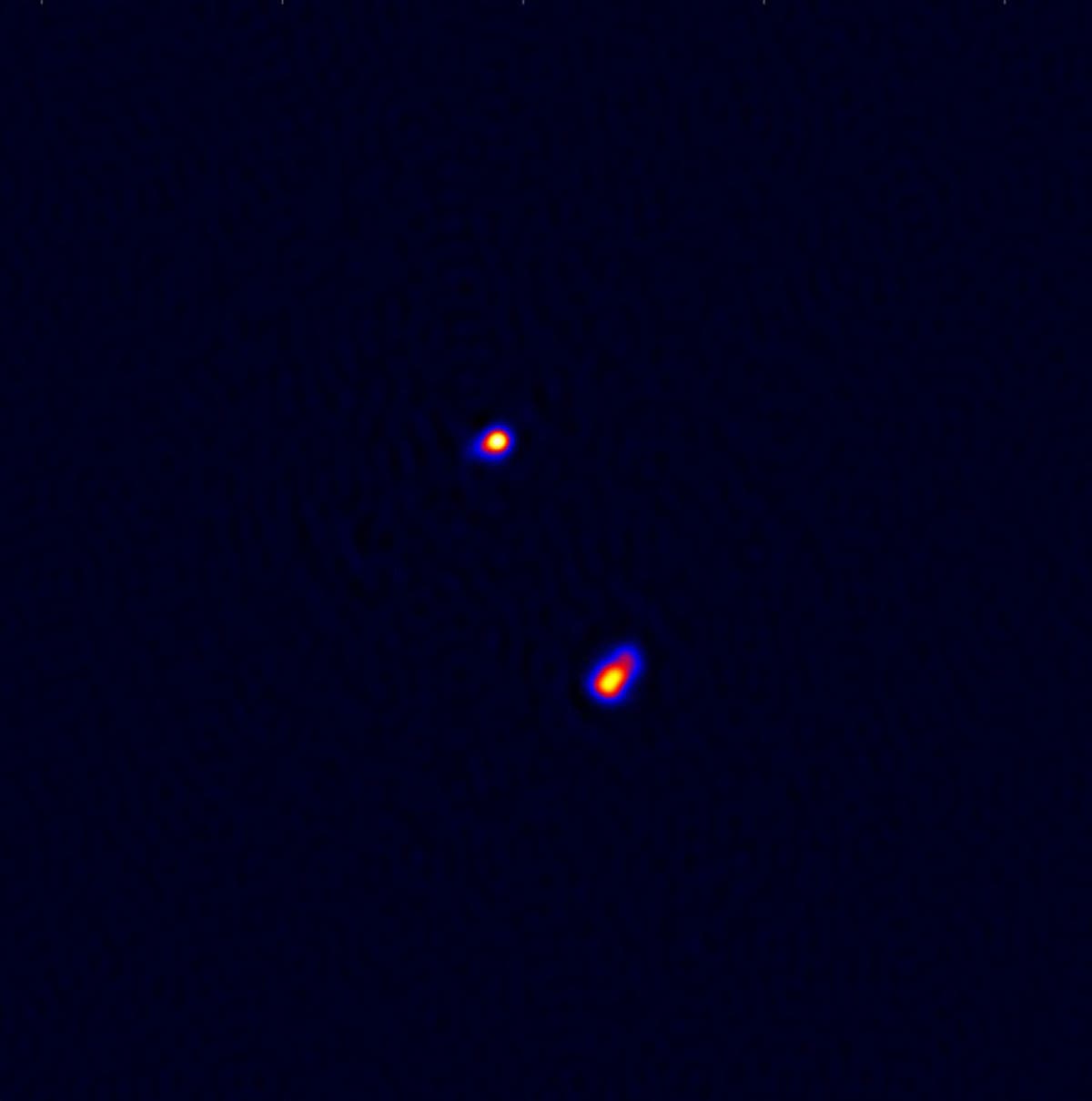 Aufgelöste Aufnahme des Quasars 3C196
