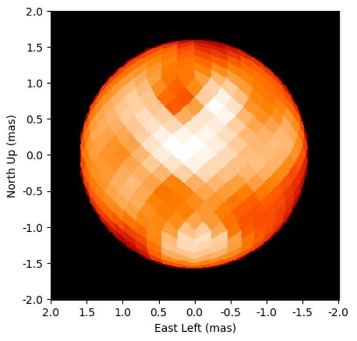 Manchas en la Estrella Polar (imagen del interferómetro CHARA)