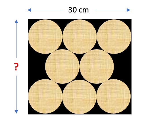 Kreise in einem Quadrat