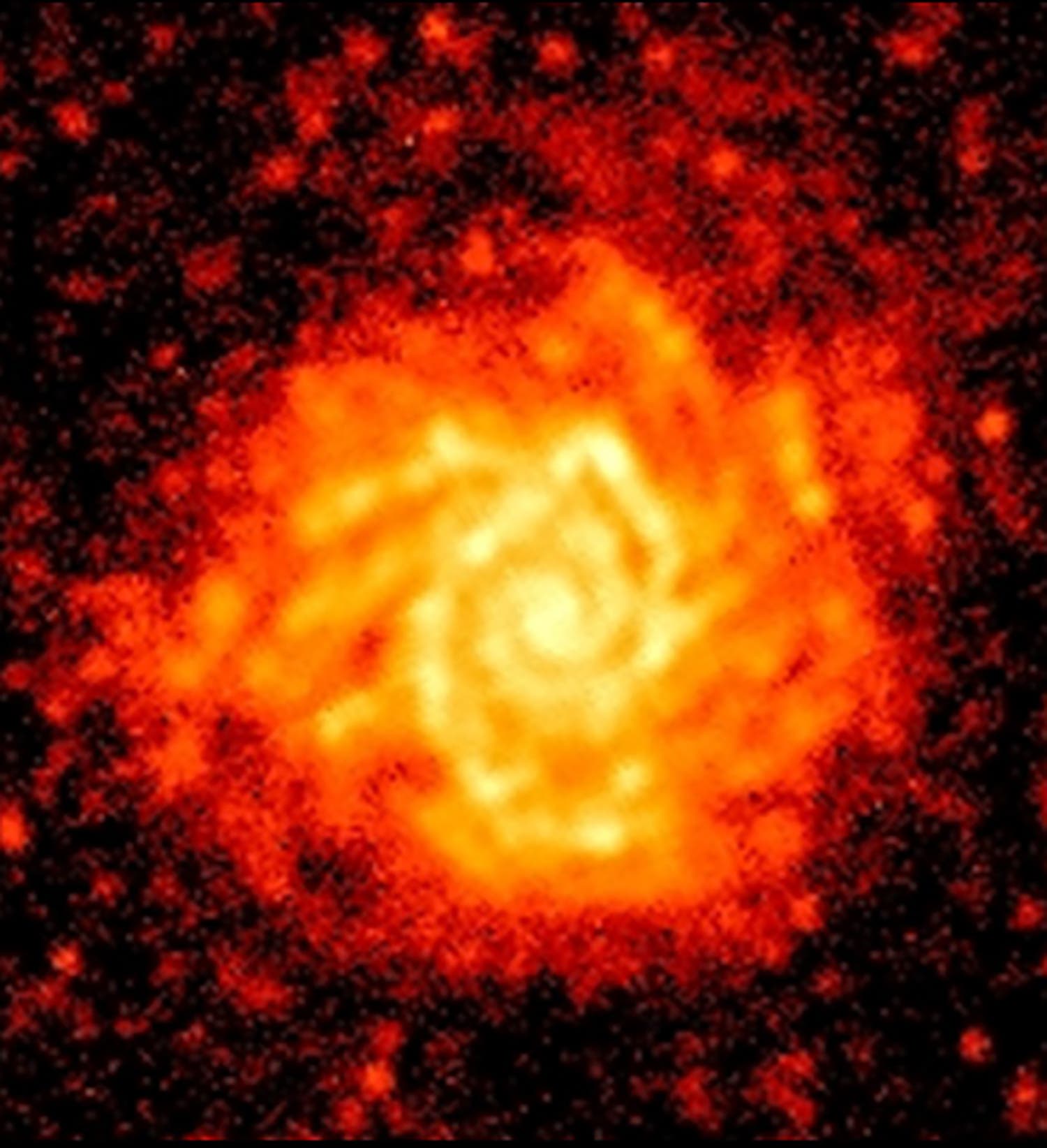 Aufnahme von M74 mit Herschels SPIRE-Photometer