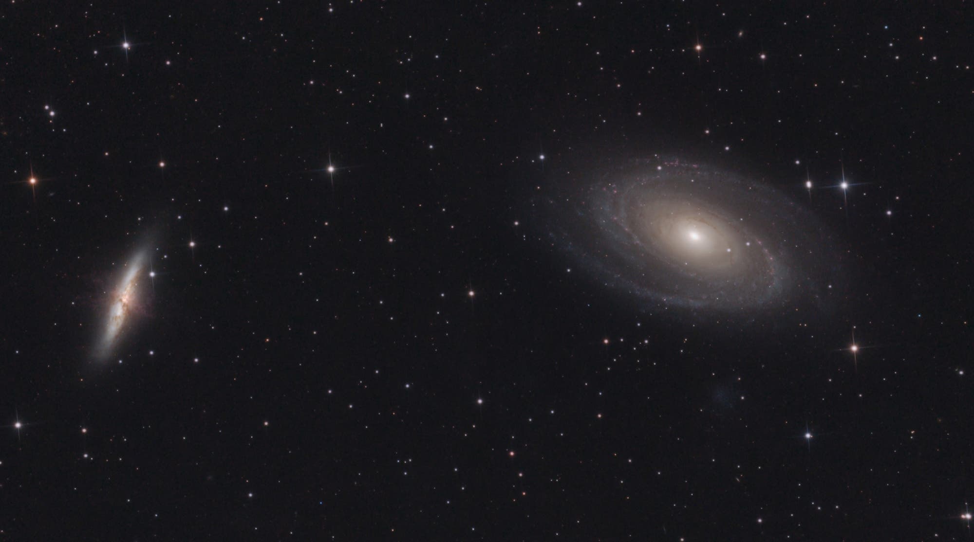 Bild des Galaxienpaars M81/M82