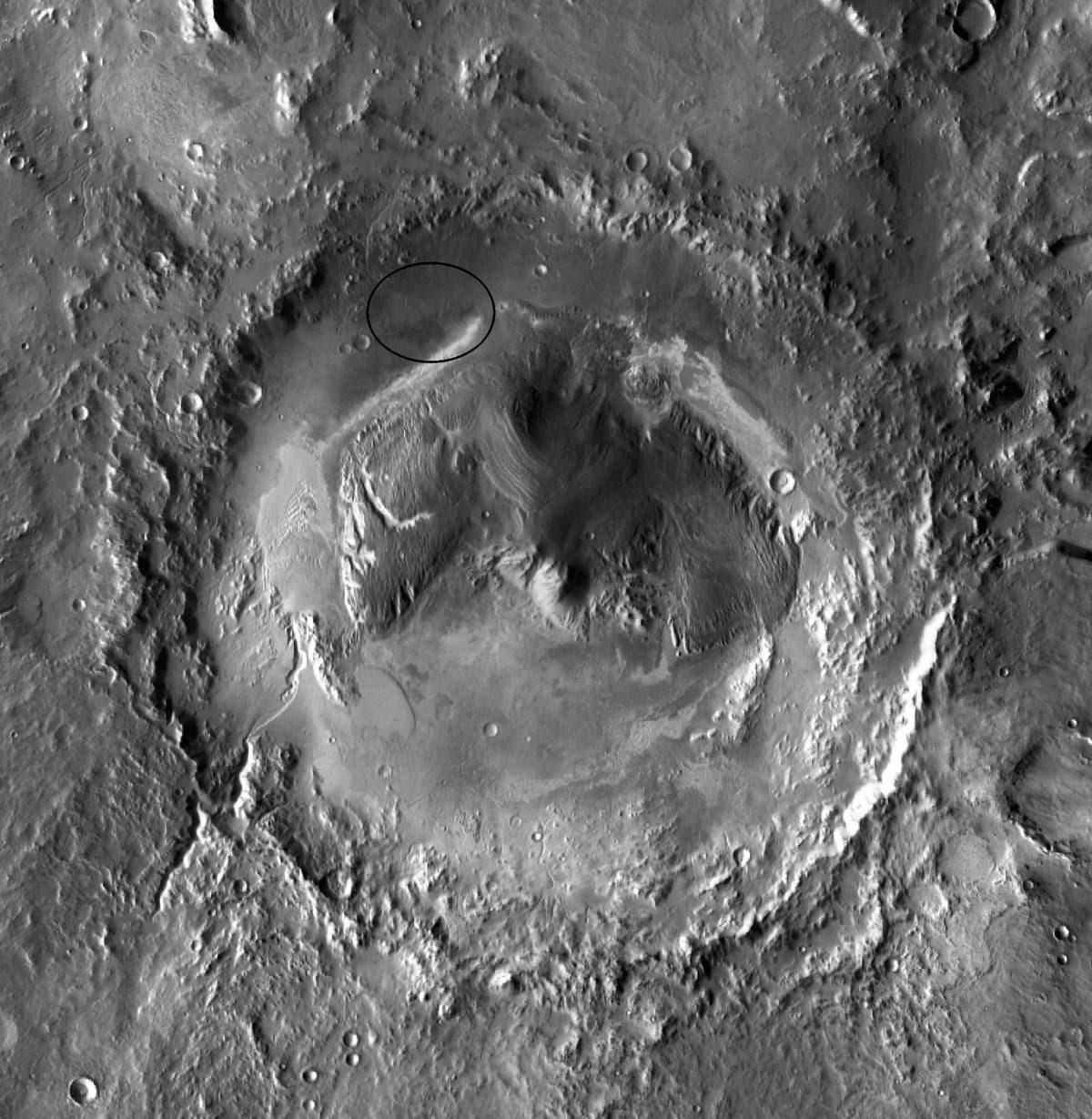 Der Krater Gale