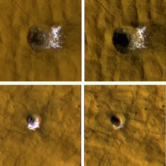 Meteorite treffen reines Marseis
