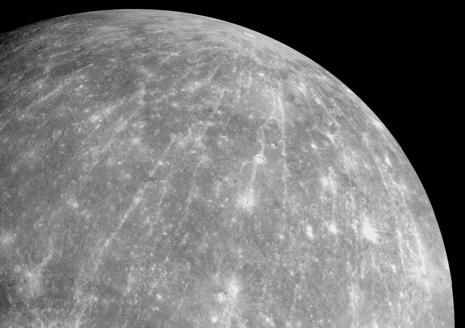 Die Kraterlandschaft von Merkur